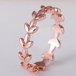 😍Fashion Leaf Rose Gold Plated Simple Ring for Women/Girl, K944